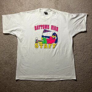 Vintage Screen Stars Best Raytown High School Staff T-Shirt XXL Missouri Bluejay